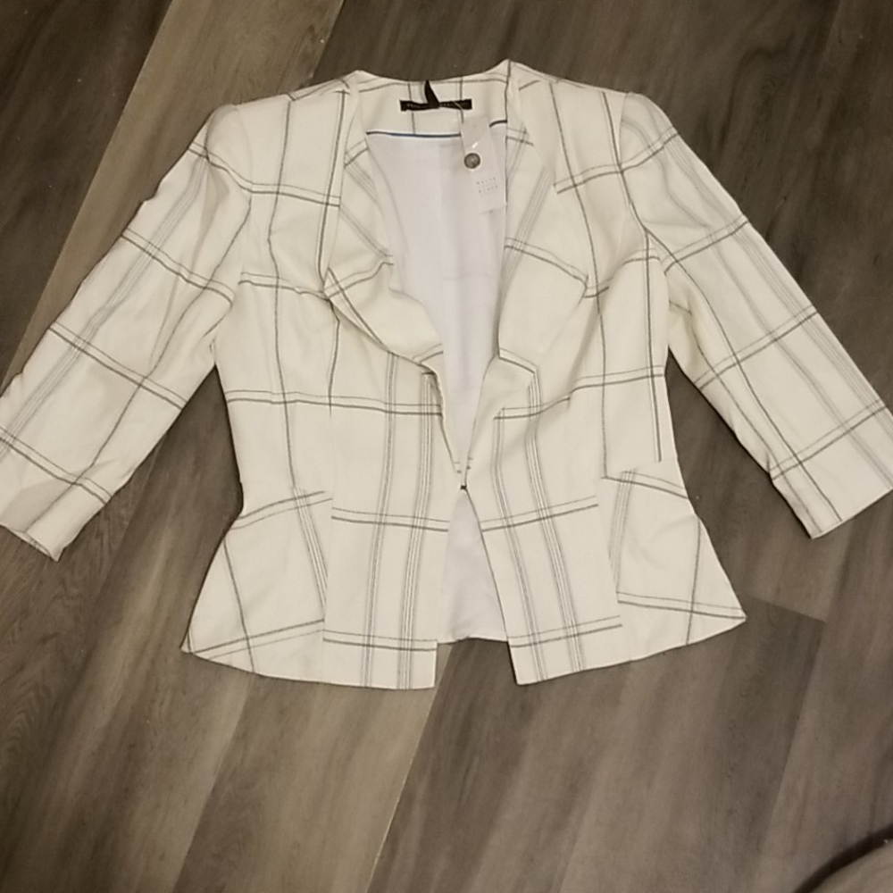 WHBM plaid blazer